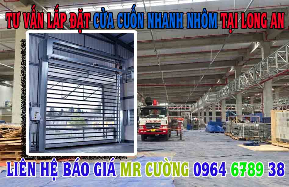 lắp đặt cửa cuốn nhanh nhôm tại long an